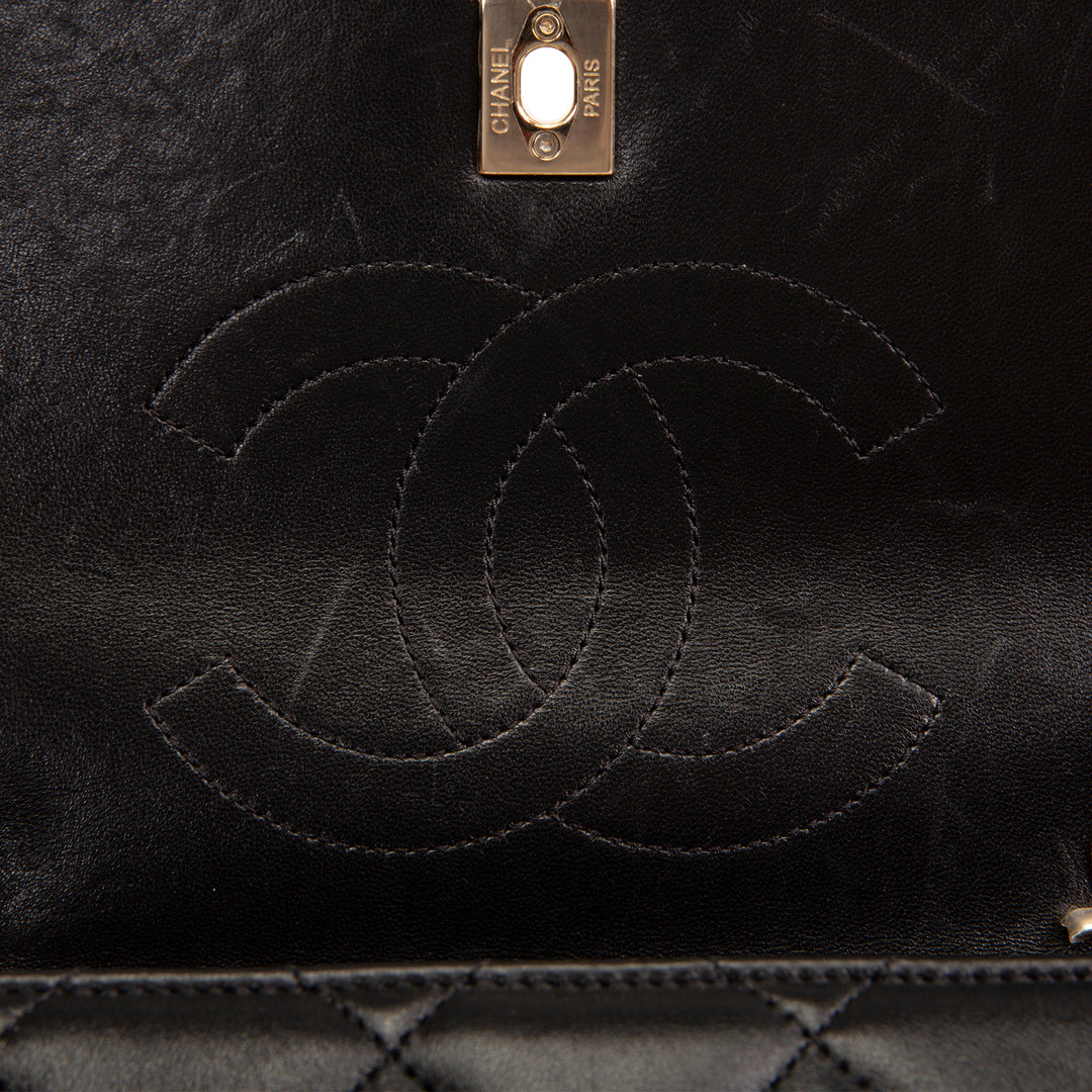 CHANEL Lambskin Top Handle Trendy Bag