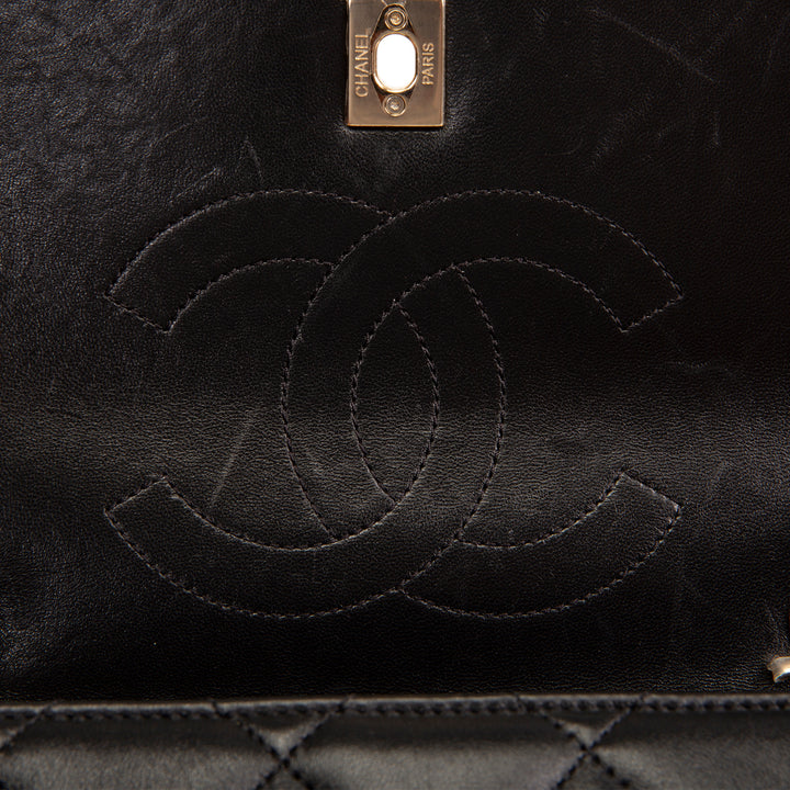 CHANEL Lambskin Top Handle Trendy Bag