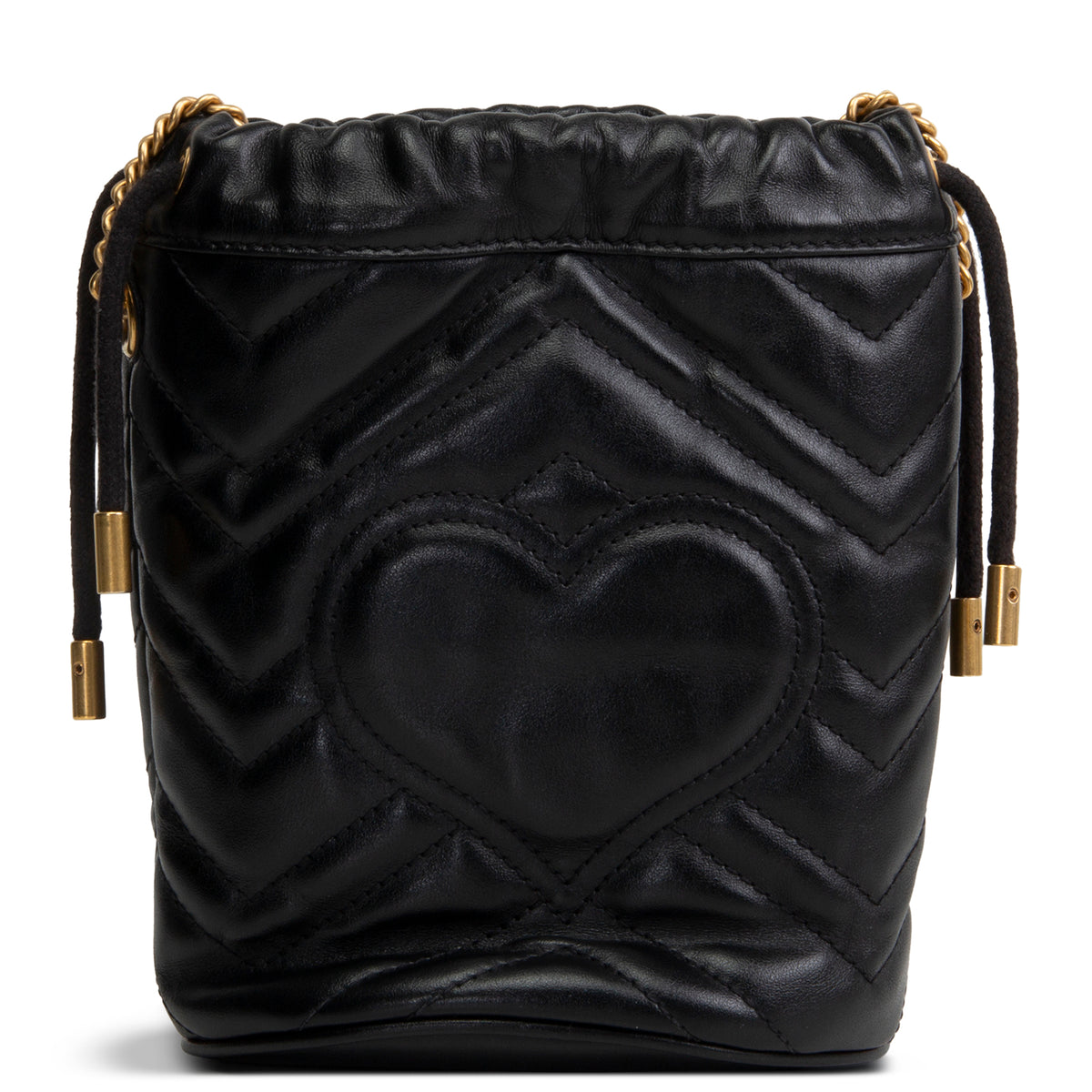 GUCCI GG Marmont Matelasse Mini Bucket Bag - Black