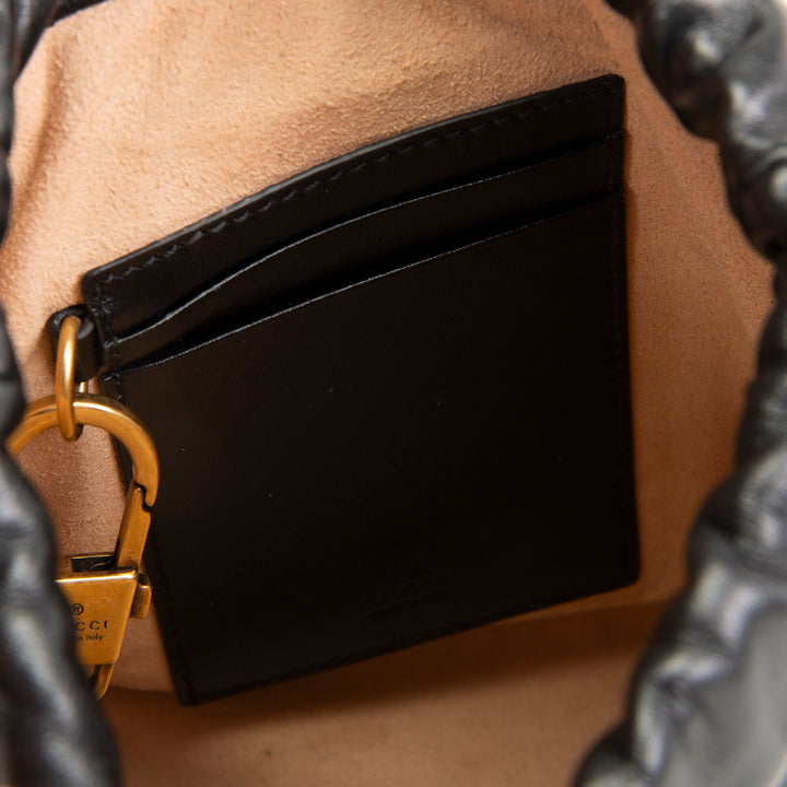 GUCCI GG Marmont Matelasse Mini Bucket Bag - Black