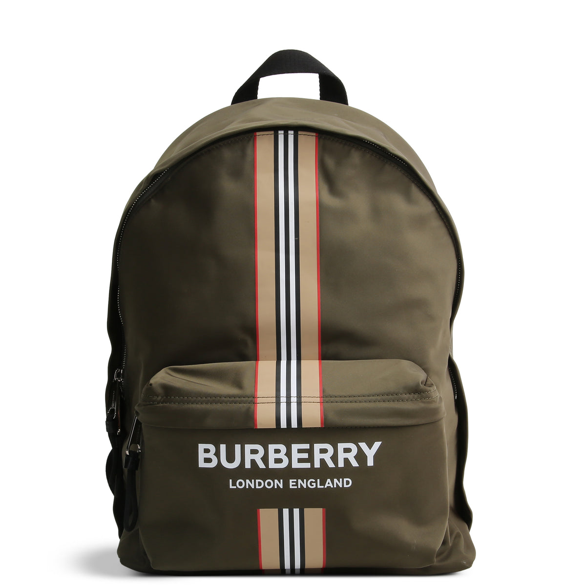 BURBERRY Nylon Icon Stripe Backpack - Green