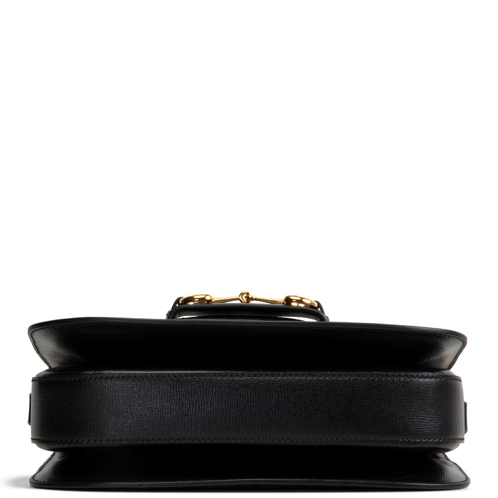 GUCCI Calfskin Horsebit 1955 Shoulder Bag - Black