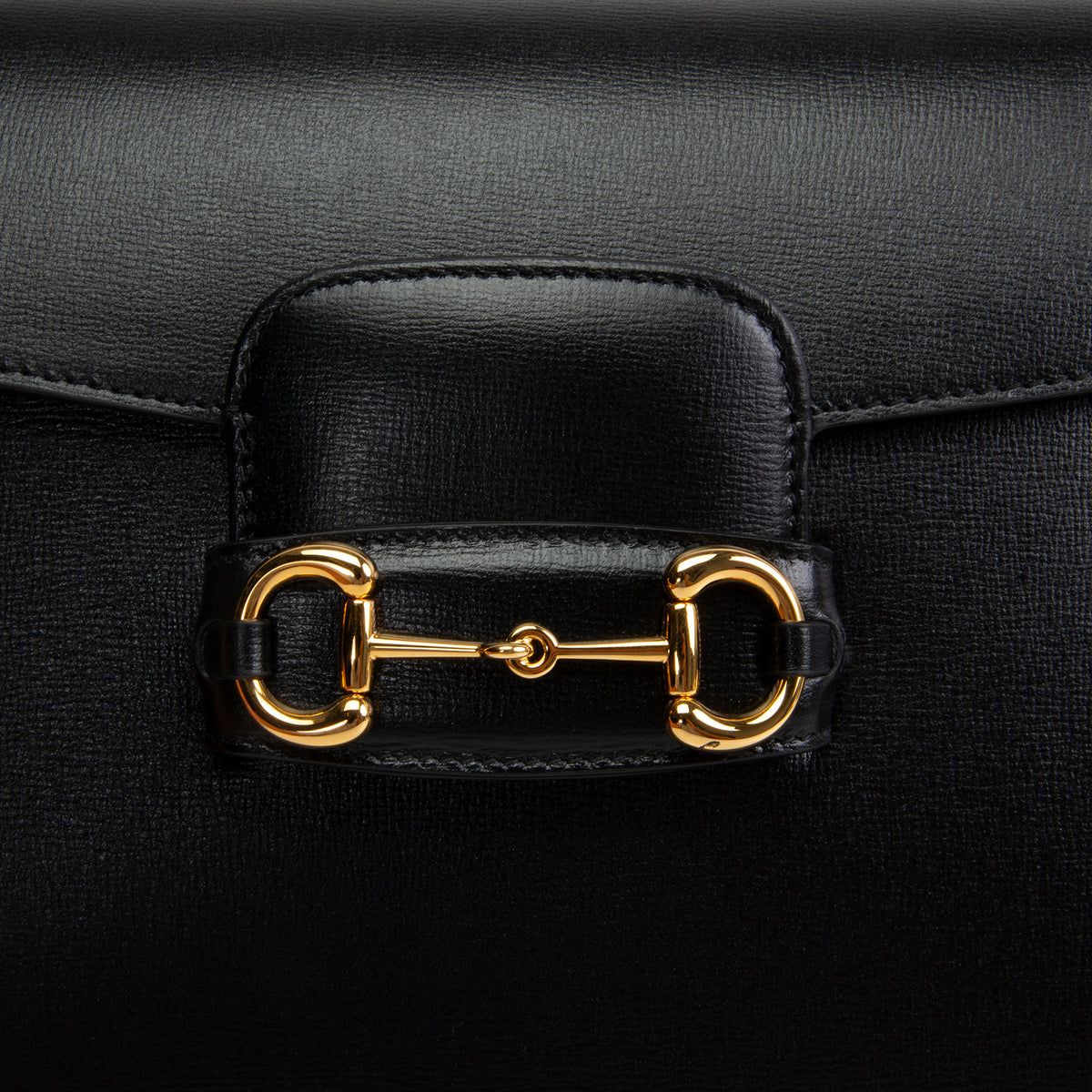 GUCCI Calfskin Horsebit 1955 Shoulder Bag - Black