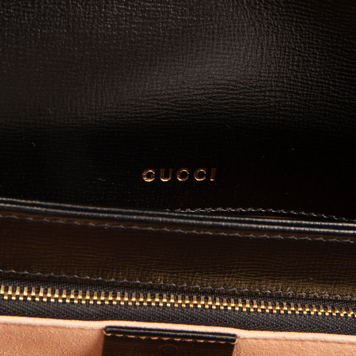 GUCCI Calfskin Horsebit 1955 Shoulder Bag - Black