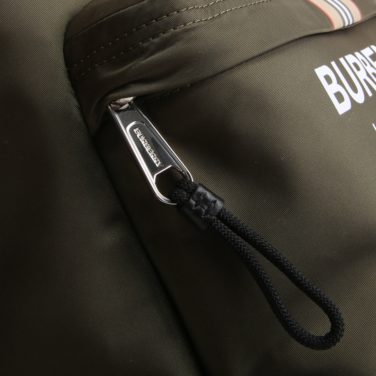 BURBERRY Nylon Icon Stripe Backpack - Green