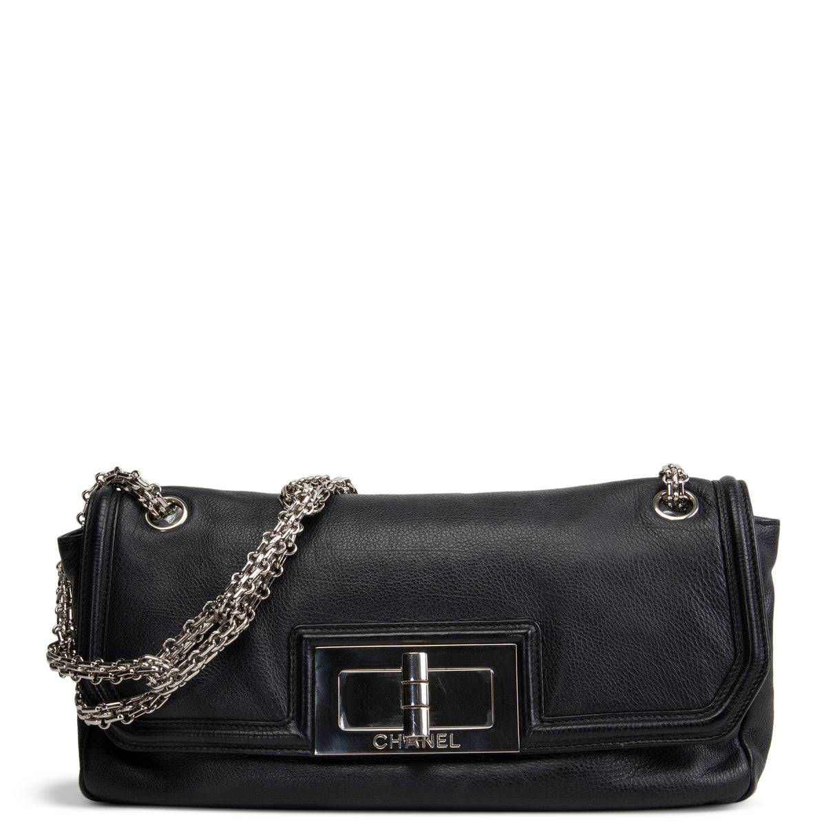CHANEL Mademoiselle Lock Bijoux Chain Flap Bag - Black