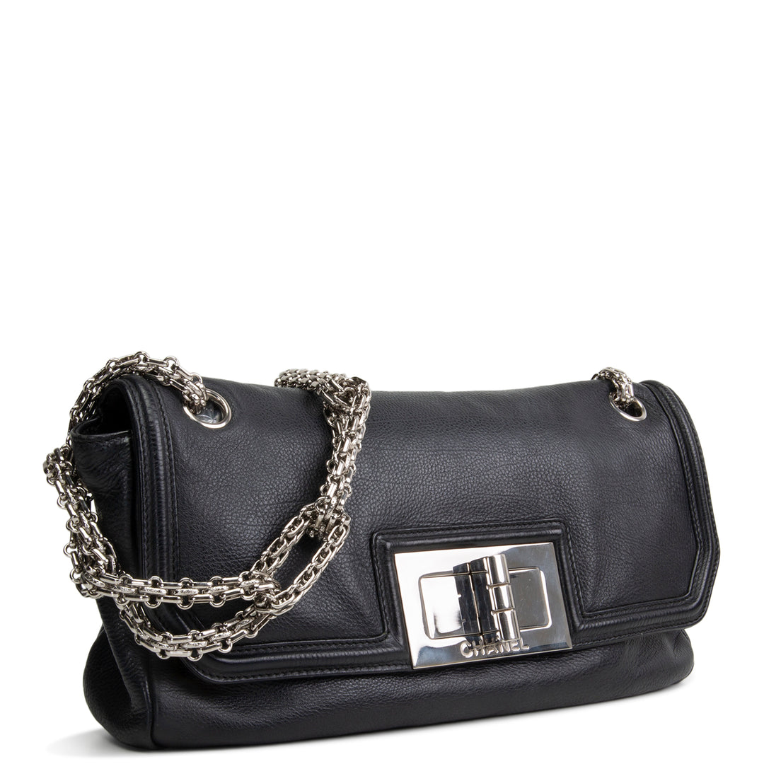 CHANEL Mademoiselle Lock Bijoux Chain Flap Bag - Black