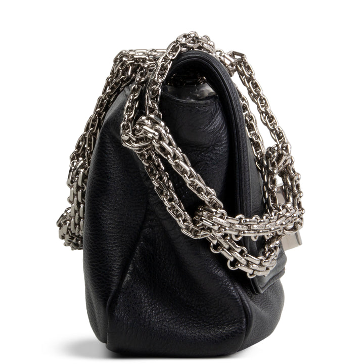 CHANEL Mademoiselle Lock Bijoux Chain Flap Bag - Black