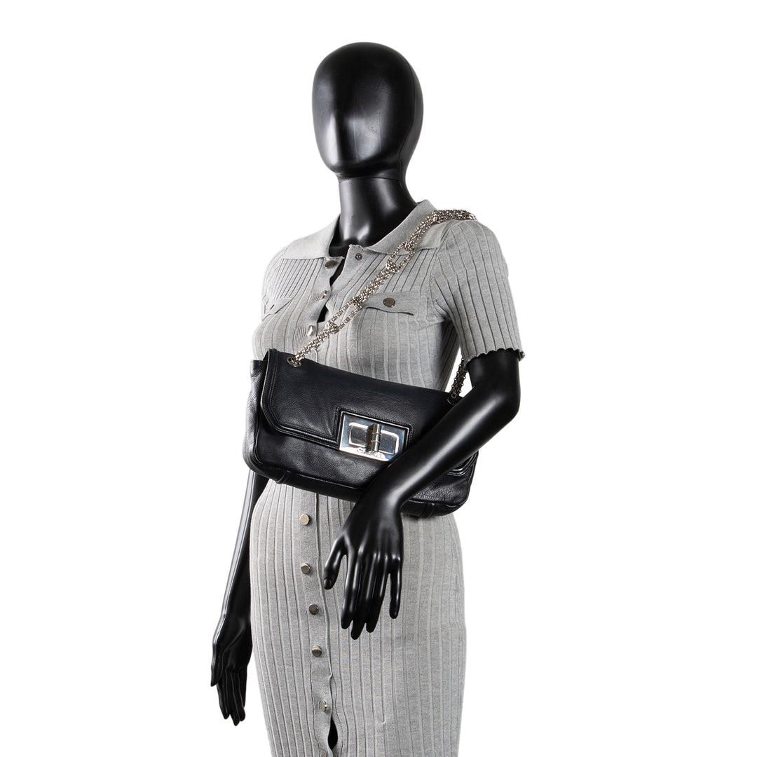 CHANEL Mademoiselle Lock Bijoux Chain Flap Bag - Black