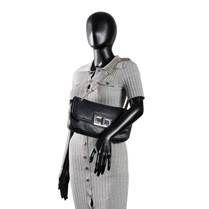 CHANEL Mademoiselle Lock Bijoux Chain Flap Bag - Black