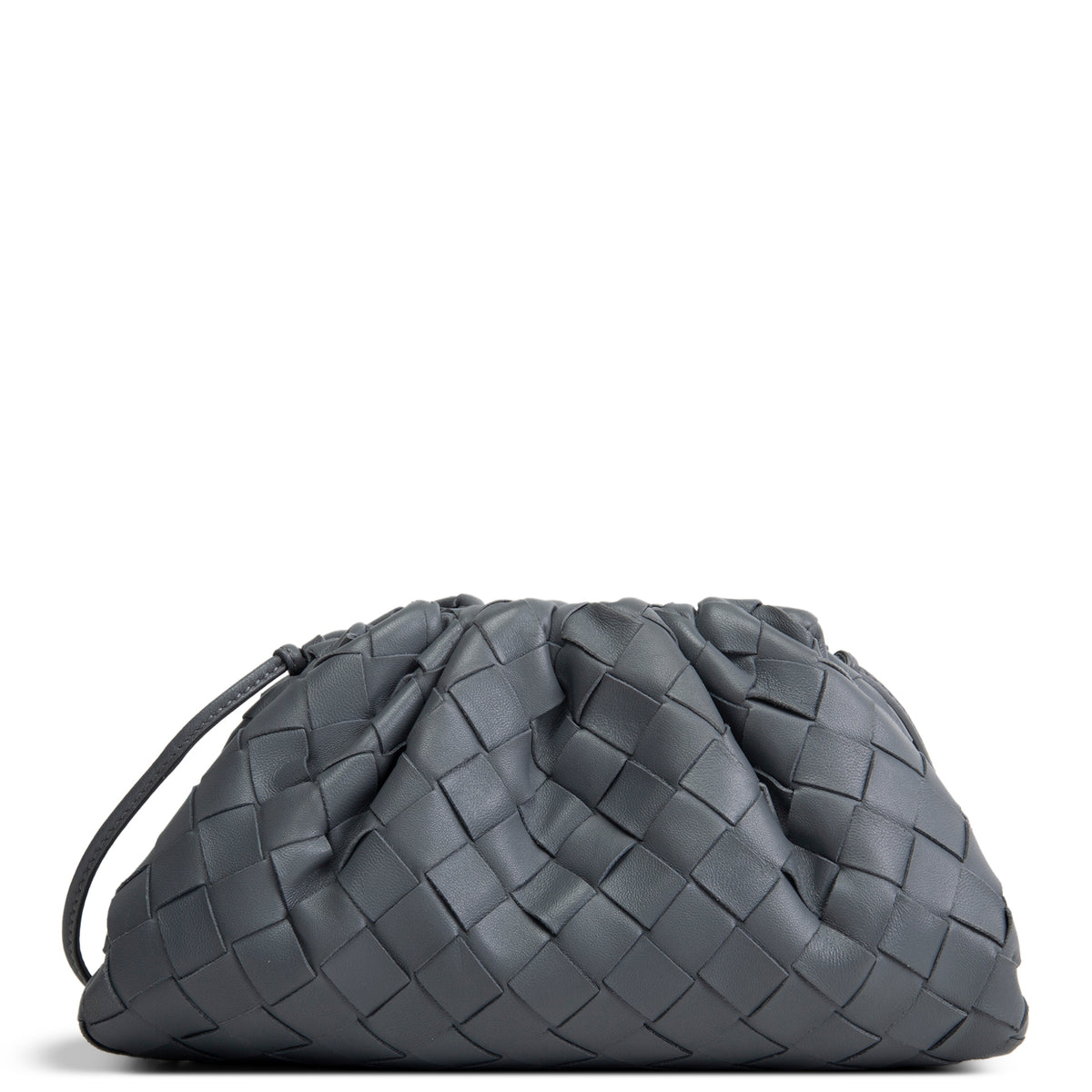 BOTTEGA VENETA Intrecciato Mini Pouch Crossbody - Grey