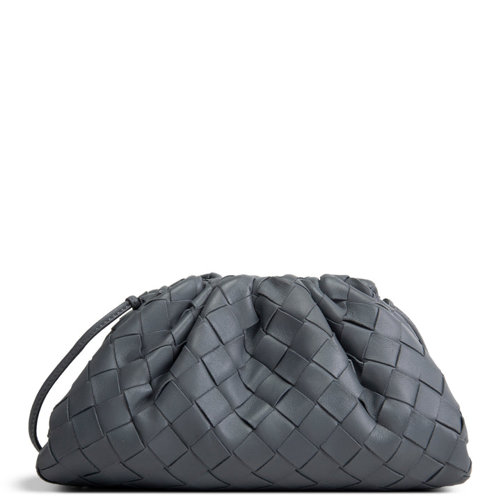 BOTTEGA VENETA Intrecciato Mini Pouch Crossbody - Grey