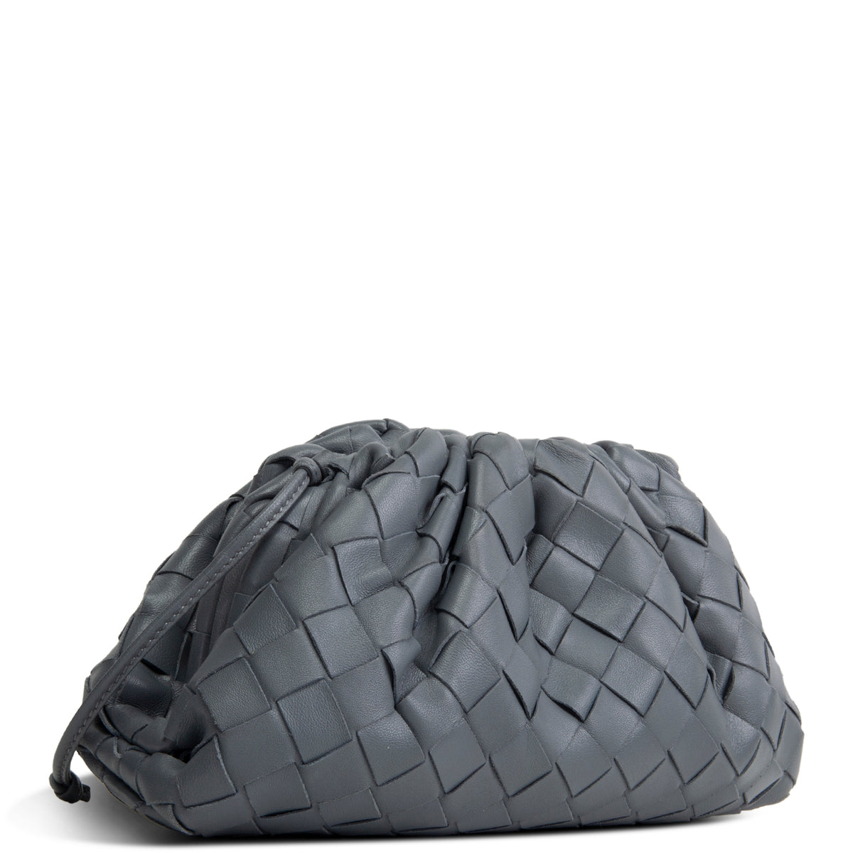 BOTTEGA VENETA Intrecciato Mini Pouch Crossbody - Grey