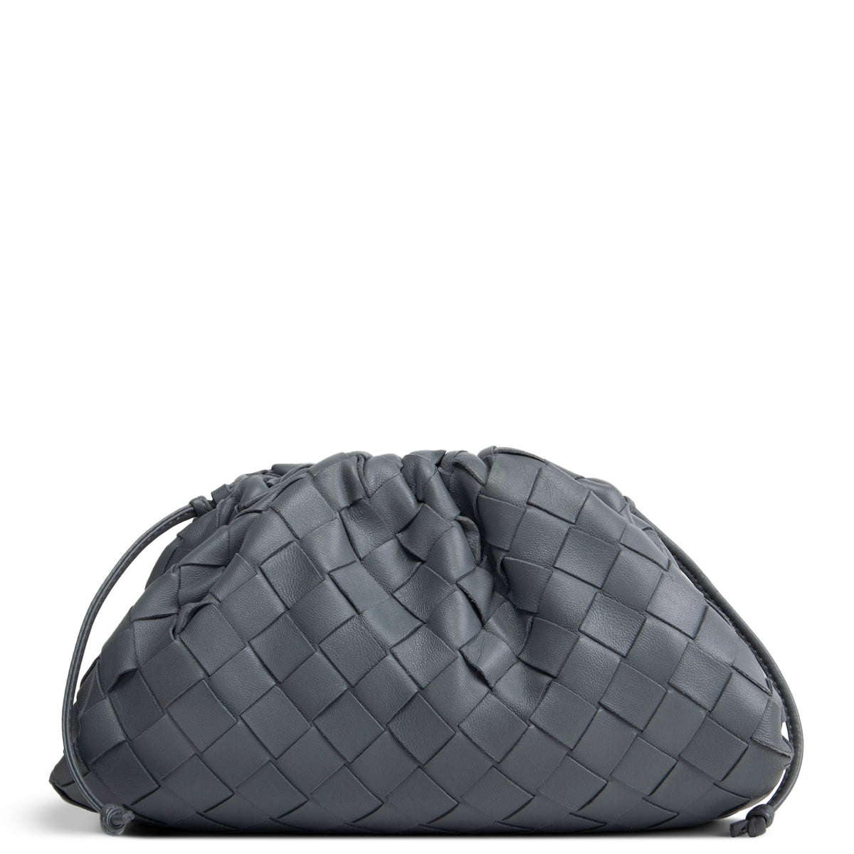 BOTTEGA VENETA Intrecciato Mini Pouch Crossbody - Grey