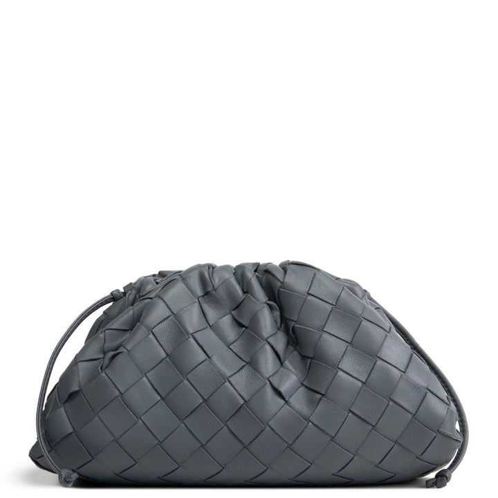 BOTTEGA VENETA Intrecciato Mini Pouch Crossbody - Grey