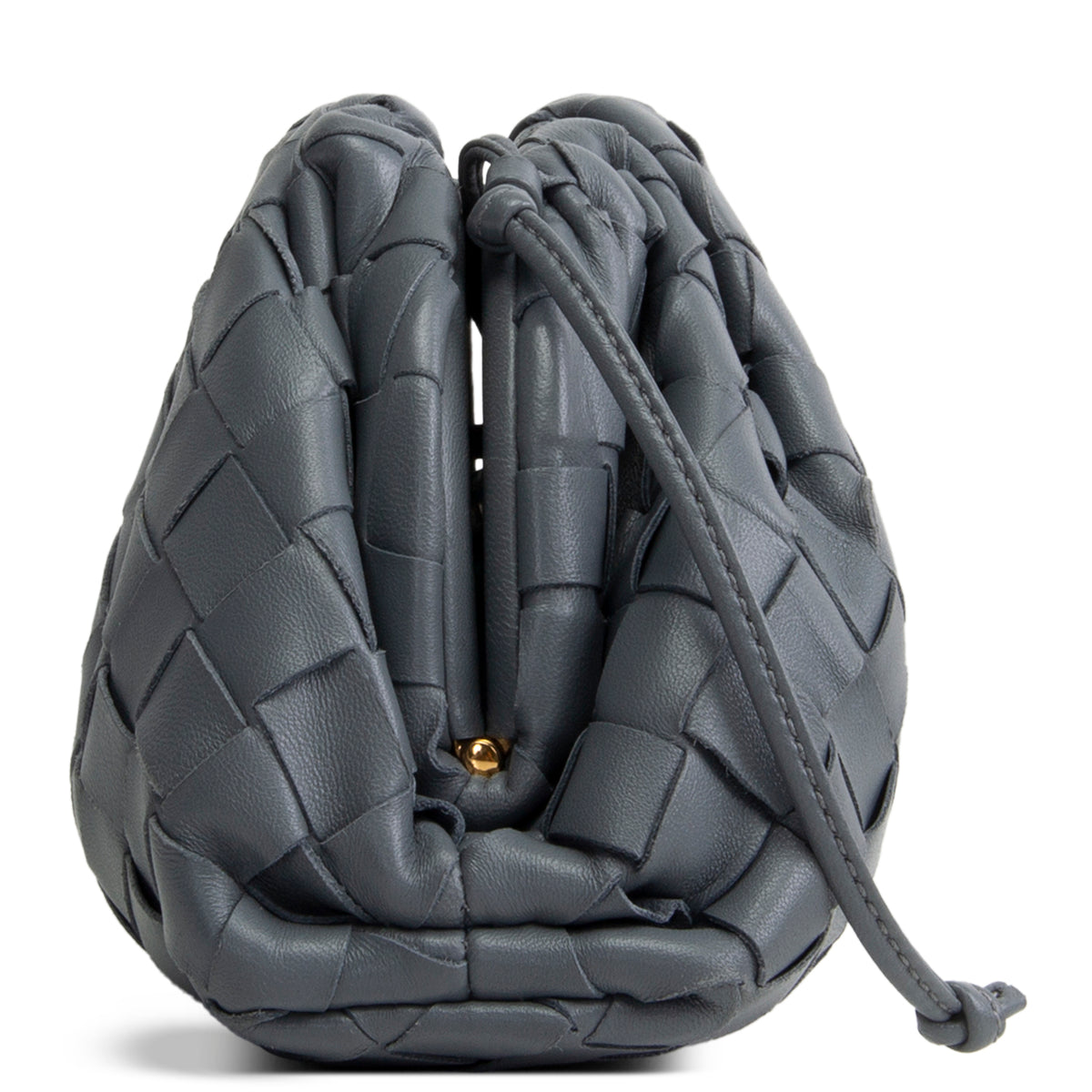 BOTTEGA VENETA Intrecciato Mini Pouch Crossbody - Grey