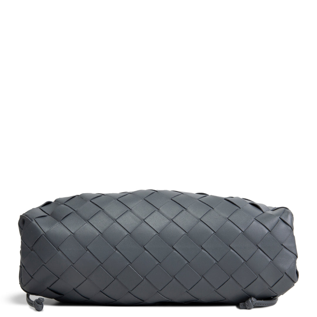 BOTTEGA VENETA Intrecciato Mini Pouch Crossbody - Grey