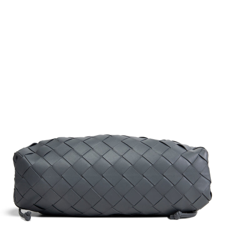 BOTTEGA VENETA Intrecciato Mini Pouch Crossbody - Grey