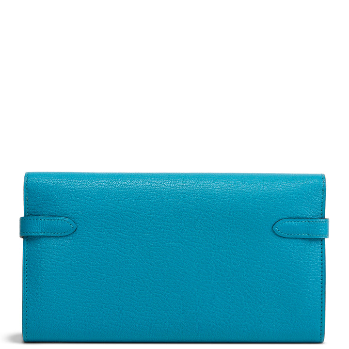HERMES Kelly Classic Longue Wallet - Bleu Azteque