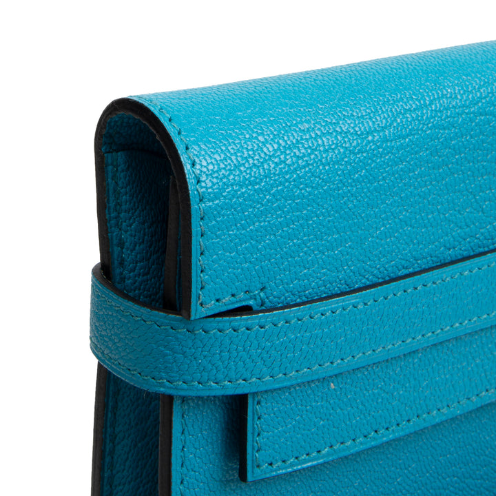 HERMES Kelly Classic Longue Wallet - Bleu Azteque