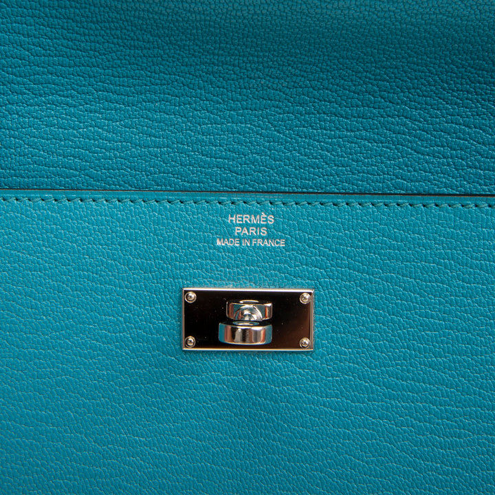 HERMES Kelly Classic Longue Wallet - Bleu Azteque