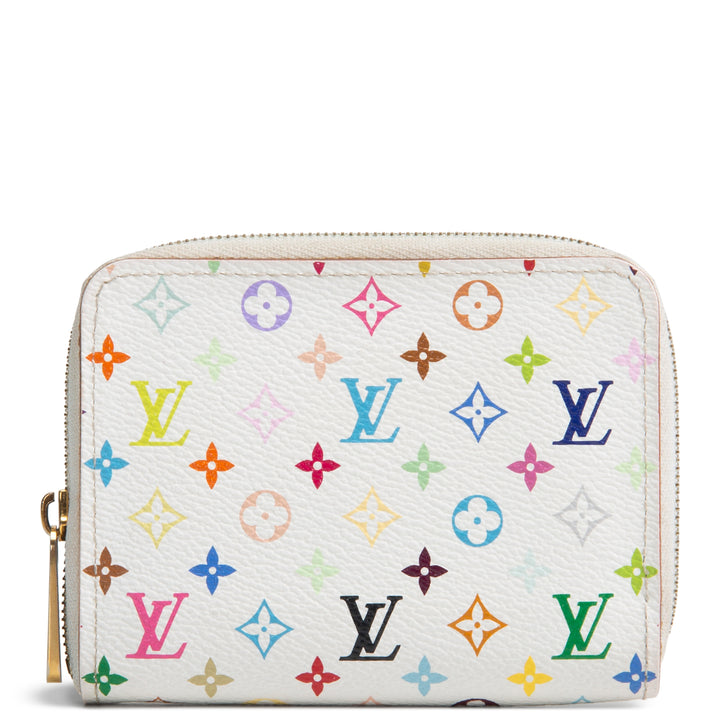 LOUIS VUITTON Zippy Coin Purse Multicolore - White