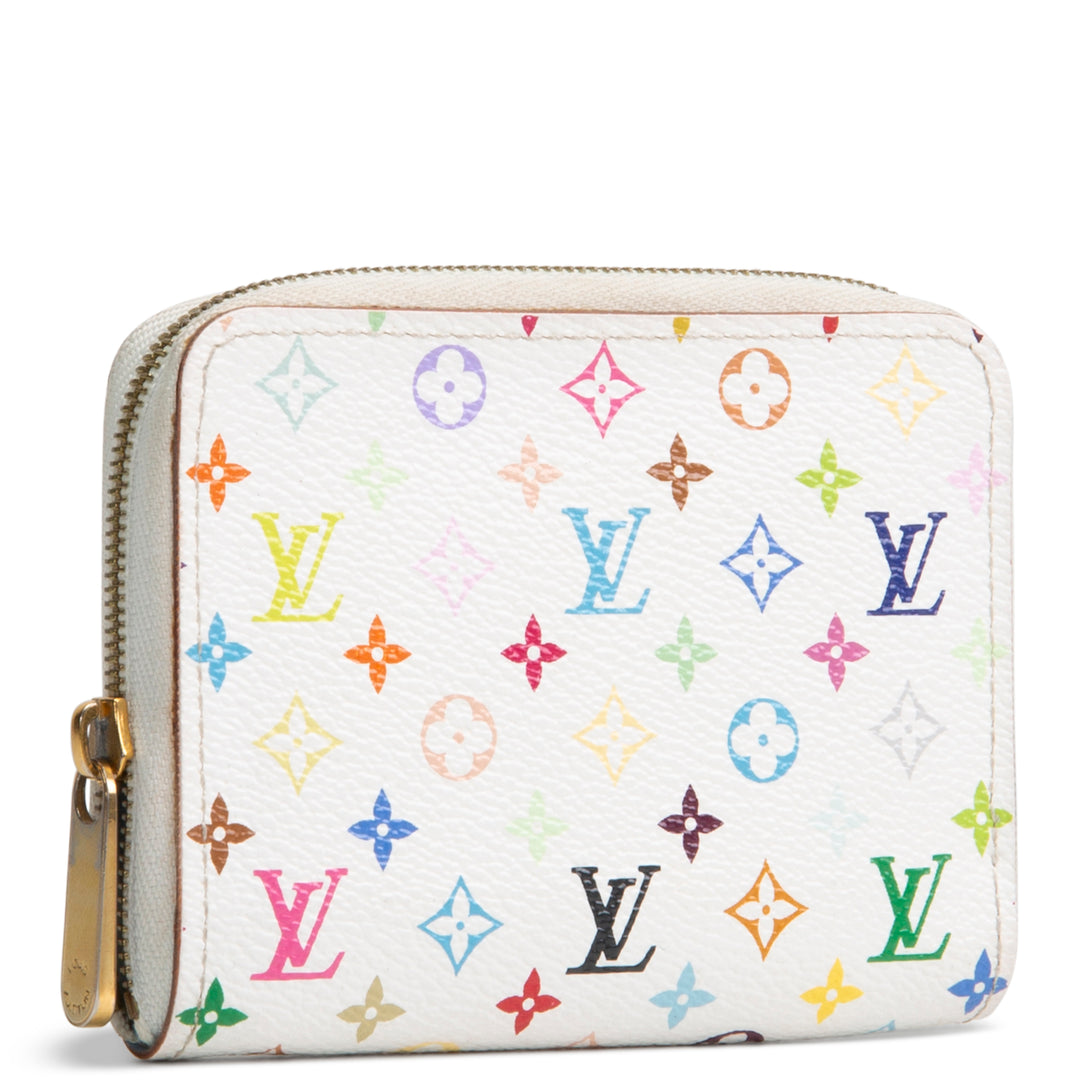 LOUIS VUITTON Zippy Coin Purse Multicolore - White