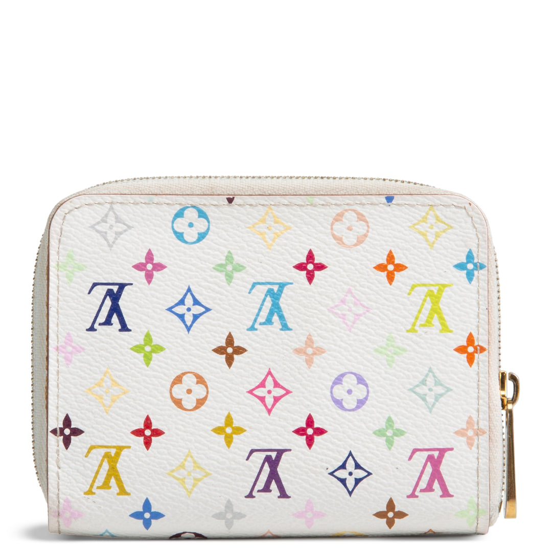 LOUIS VUITTON Zippy Coin Purse Multicolore - White