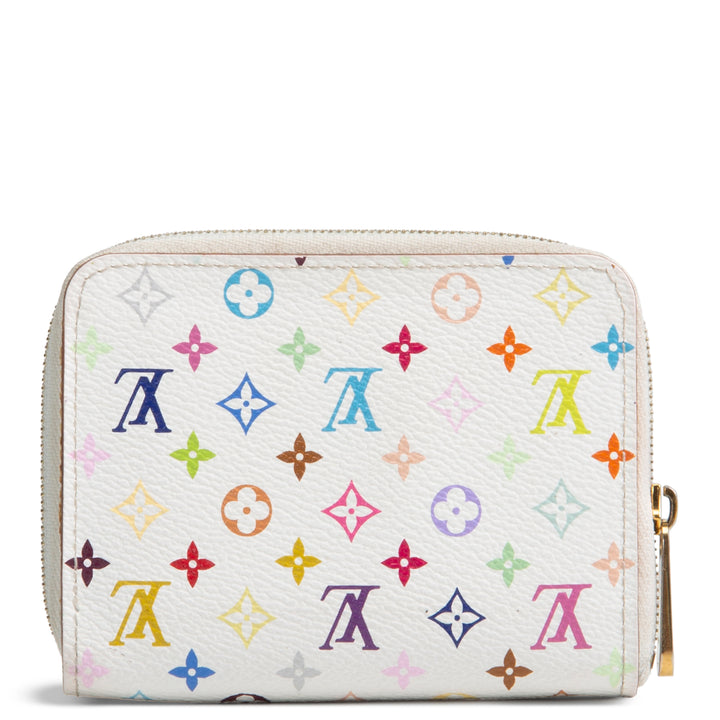 LOUIS VUITTON Zippy Coin Purse Multicolore - White