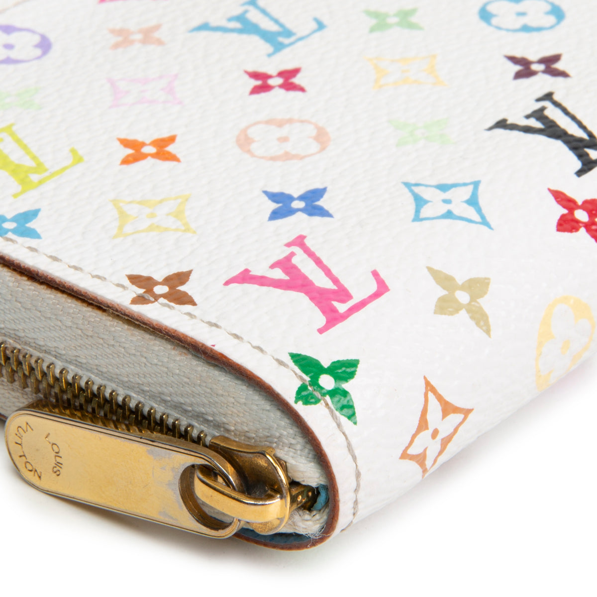 LOUIS VUITTON Zippy Coin Purse Multicolore - White