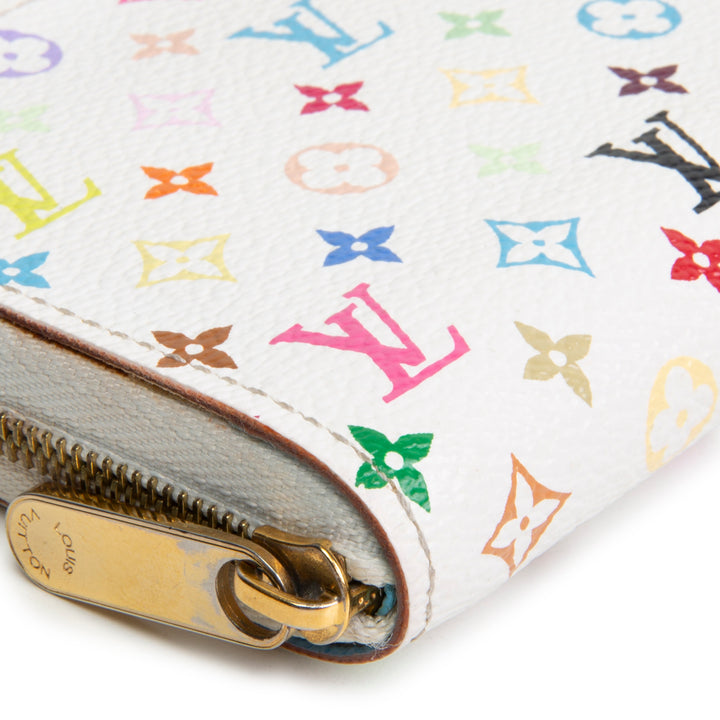 LOUIS VUITTON Zippy Coin Purse Multicolore - White