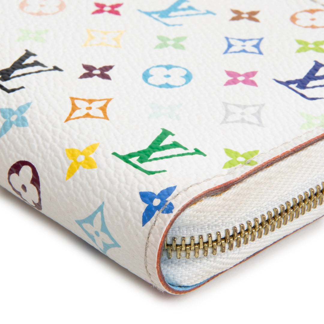 LOUIS VUITTON Zippy Coin Purse Multicolore - White