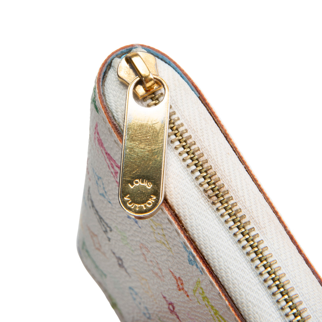 LOUIS VUITTON Zippy Coin Purse Multicolore - White