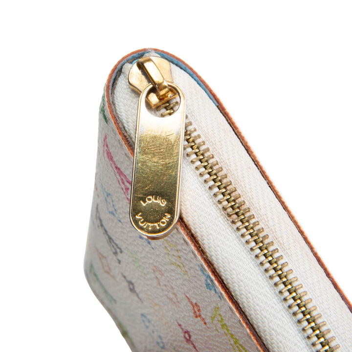 LOUIS VUITTON Zippy Coin Purse Multicolore - White