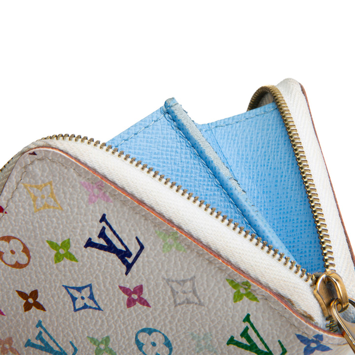 LOUIS VUITTON Zippy Coin Purse Multicolore - White