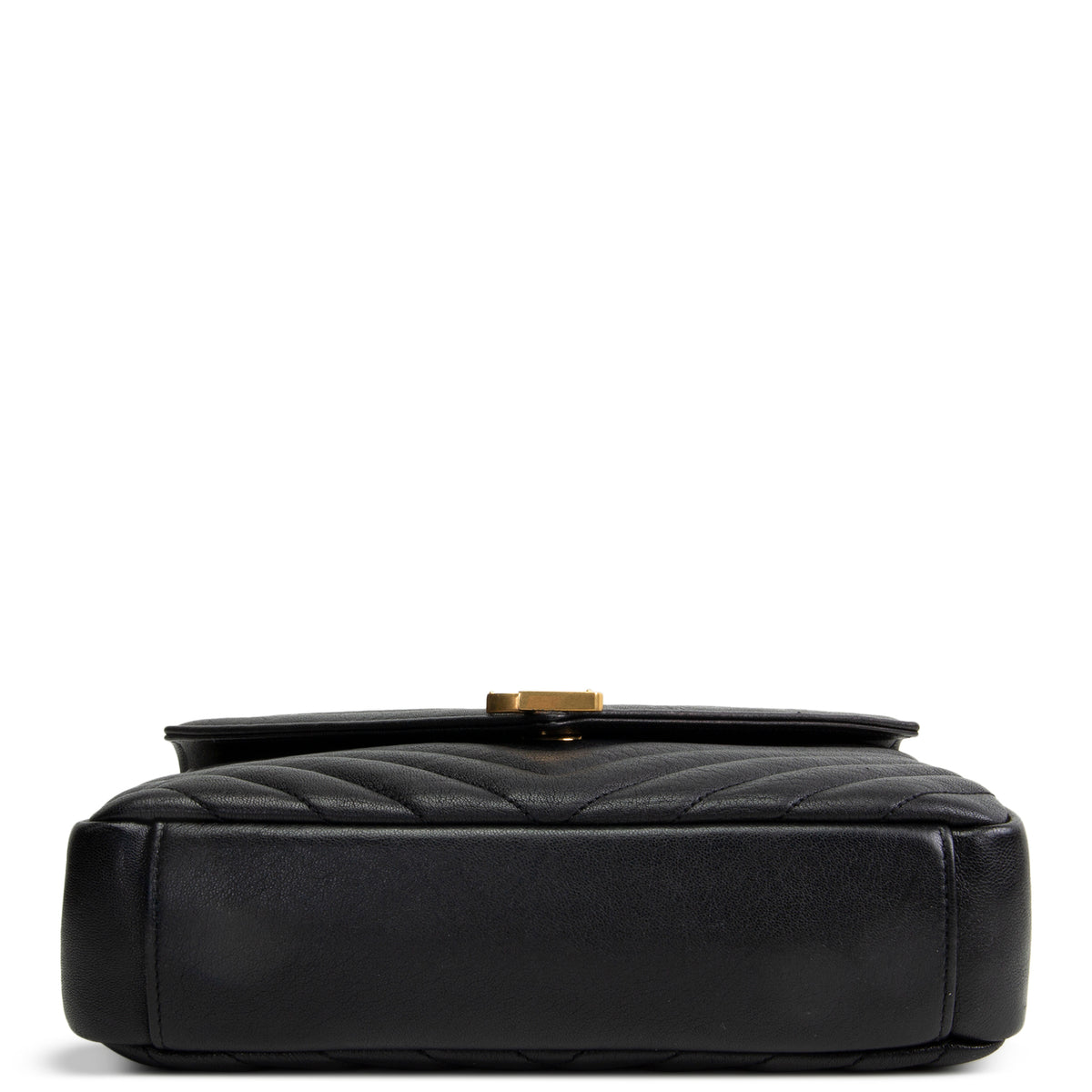 SAINT LAURENT Medium College Flap Top Handle Bag - Black