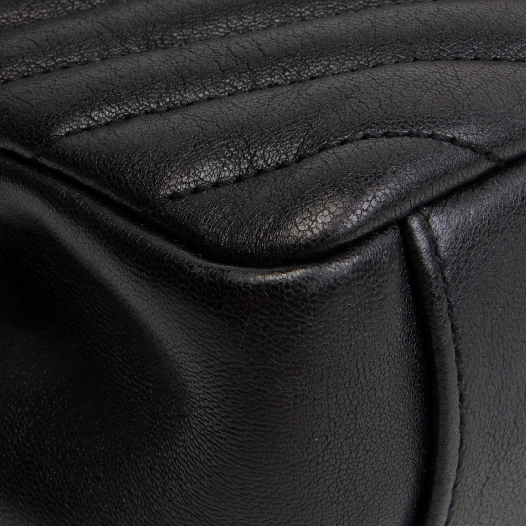 SAINT LAURENT Medium College Flap Top Handle Bag - Black