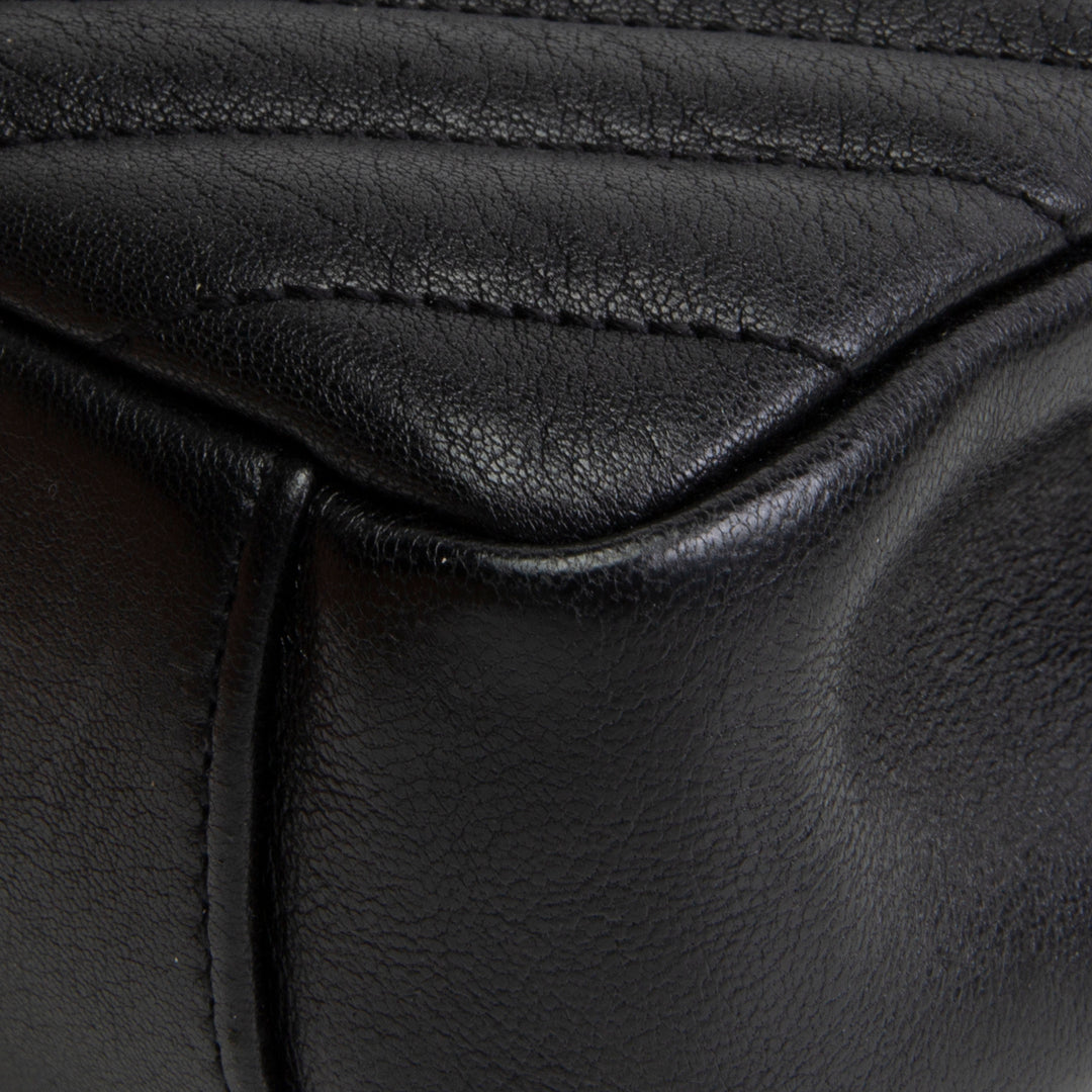 SAINT LAURENT Medium College Flap Top Handle Bag - Black