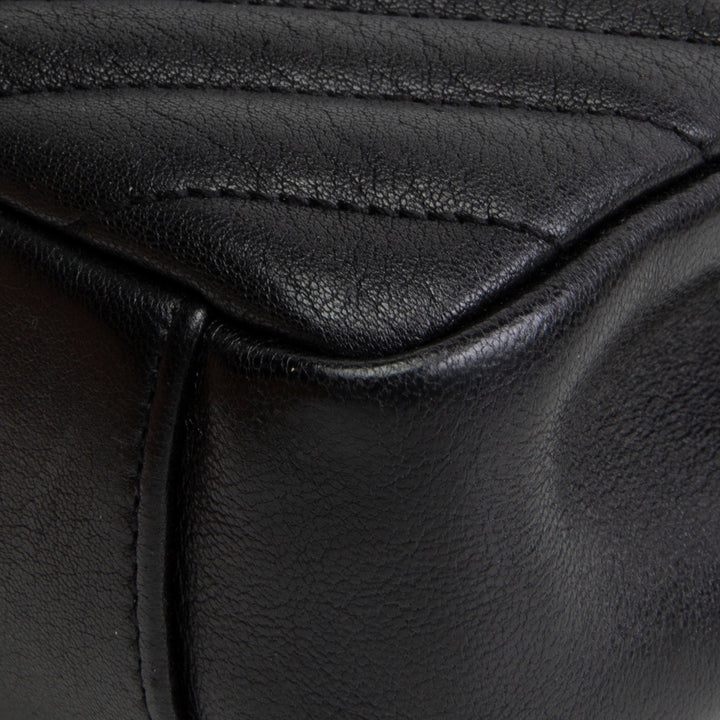 SAINT LAURENT Medium College Flap Top Handle Bag - Black