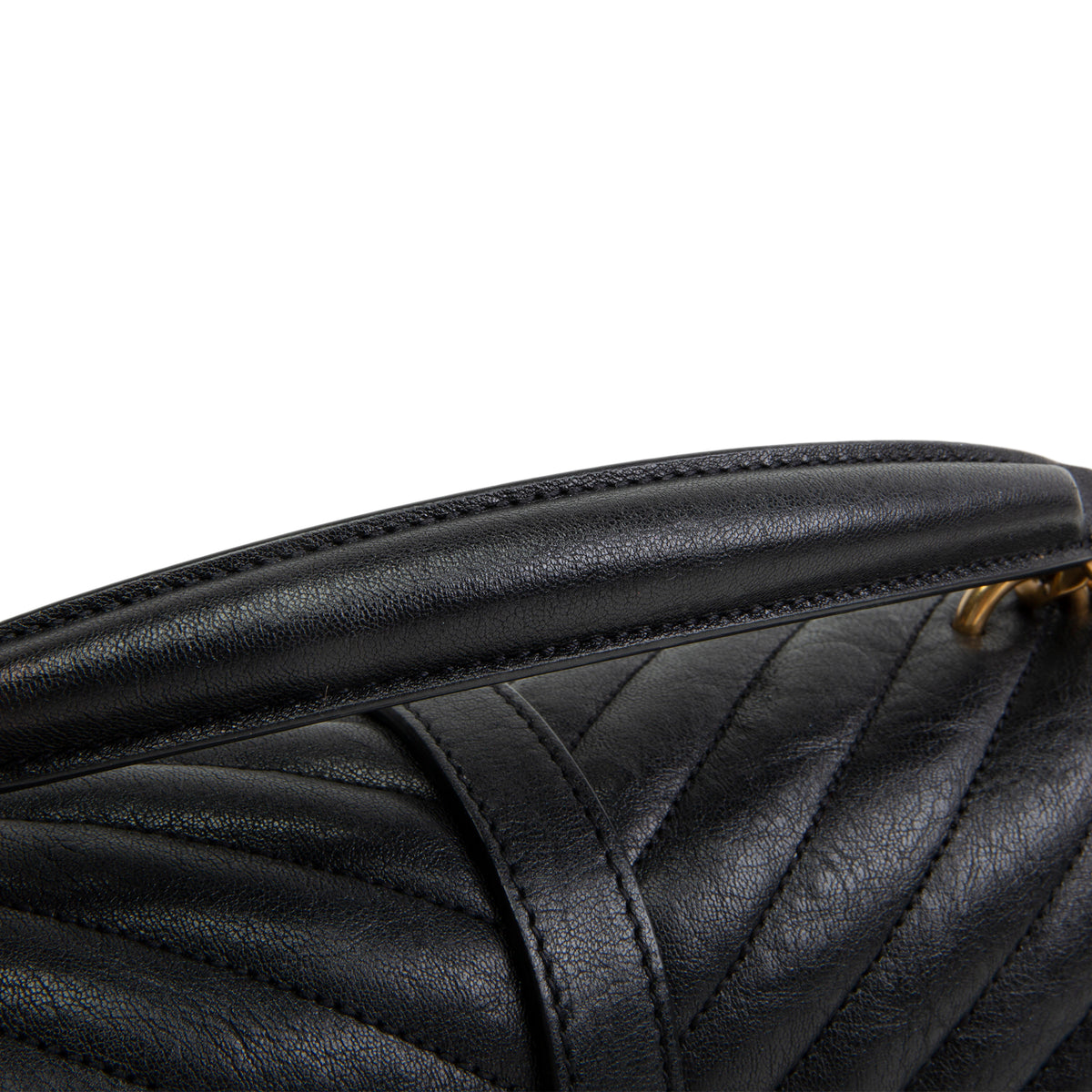 SAINT LAURENT Medium College Flap Top Handle Bag - Black