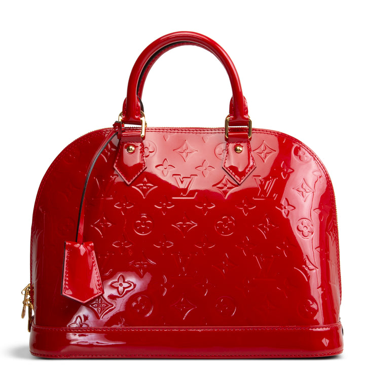 LOUIS VUITTON Alma MM Vernis - Red