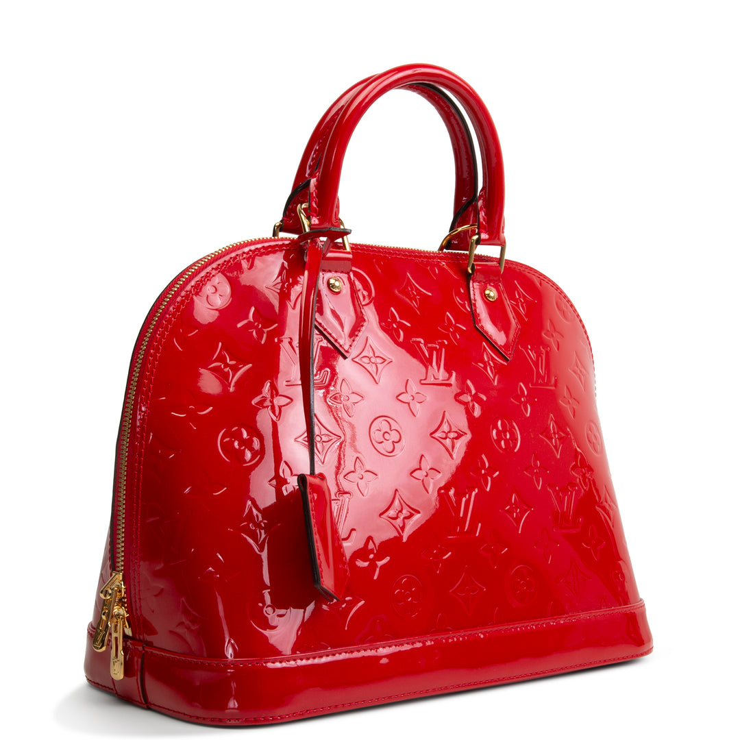 LOUIS VUITTON Alma MM Vernis - Red