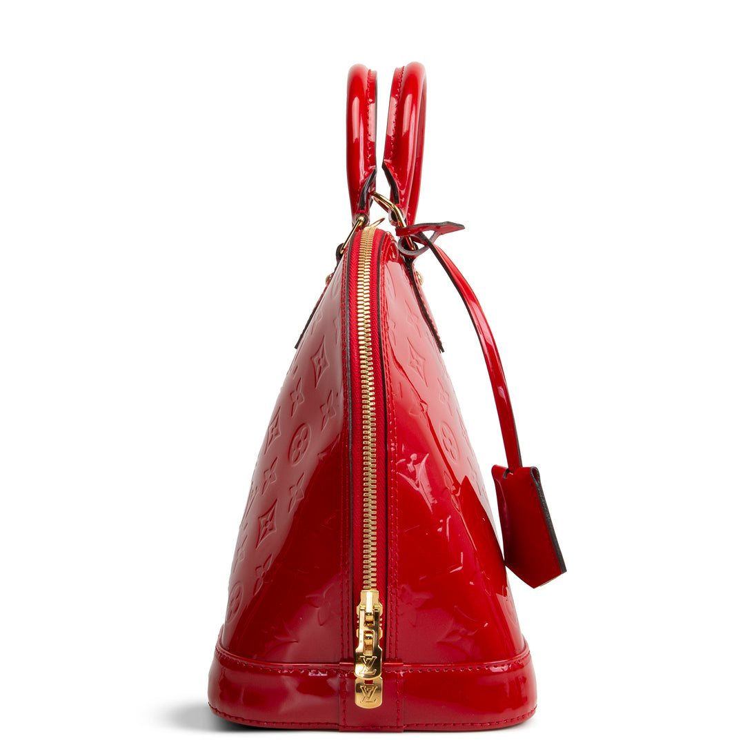 LOUIS VUITTON Alma MM Vernis - Red