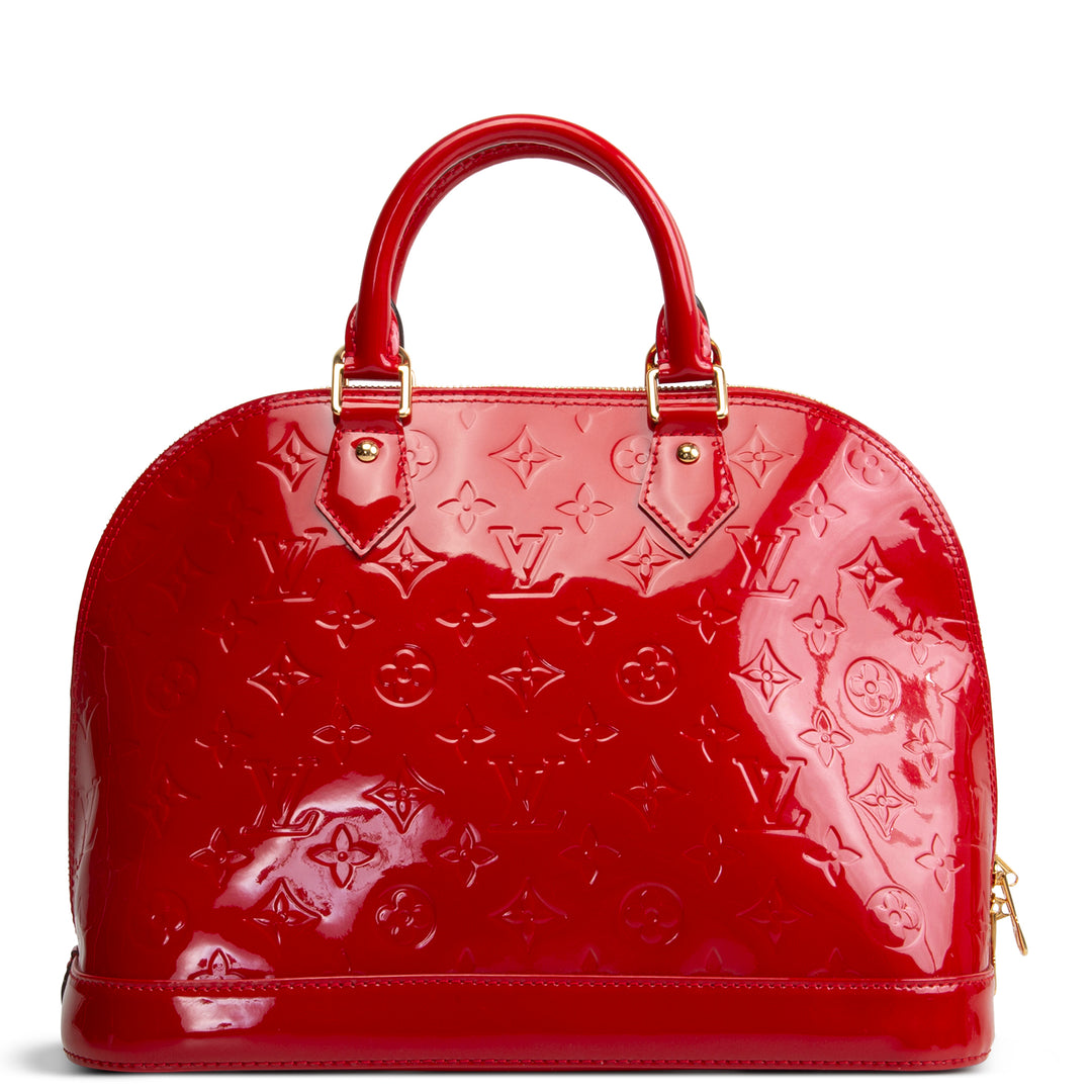 LOUIS VUITTON Alma MM Vernis - Red