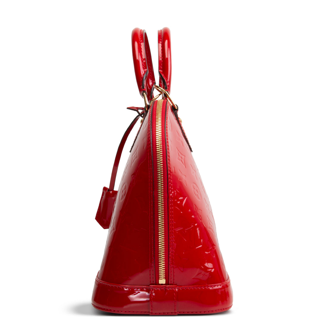 LOUIS VUITTON Alma MM Vernis - Red