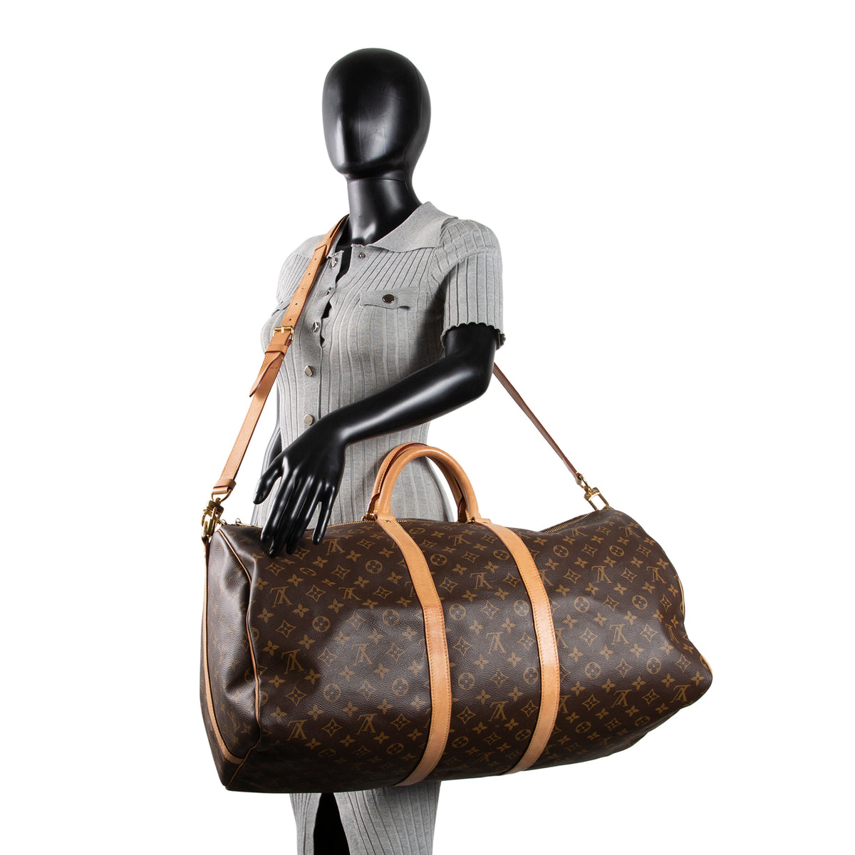 LOUIS VUITTON Monogram Keepall Bandouliere 55