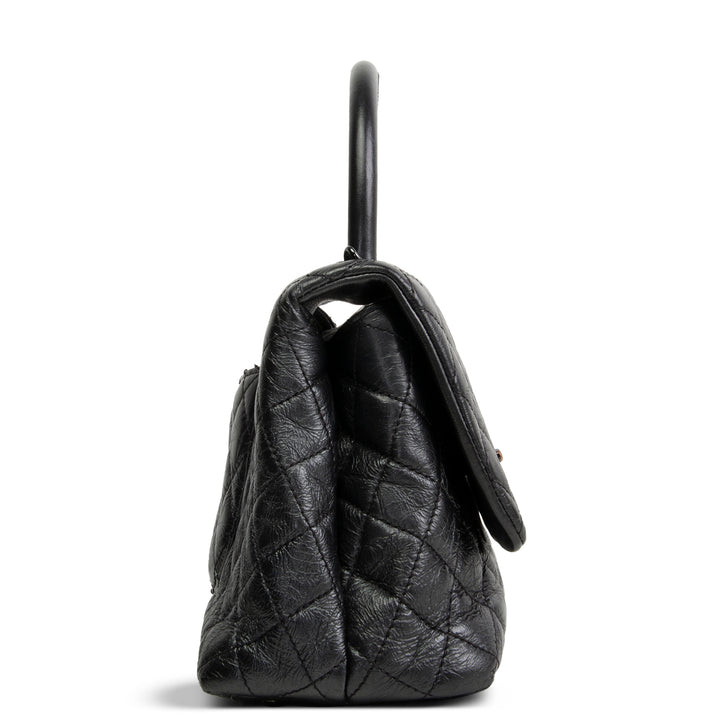 CHANEL Aged Calfskin Quilted Small Coco Handle