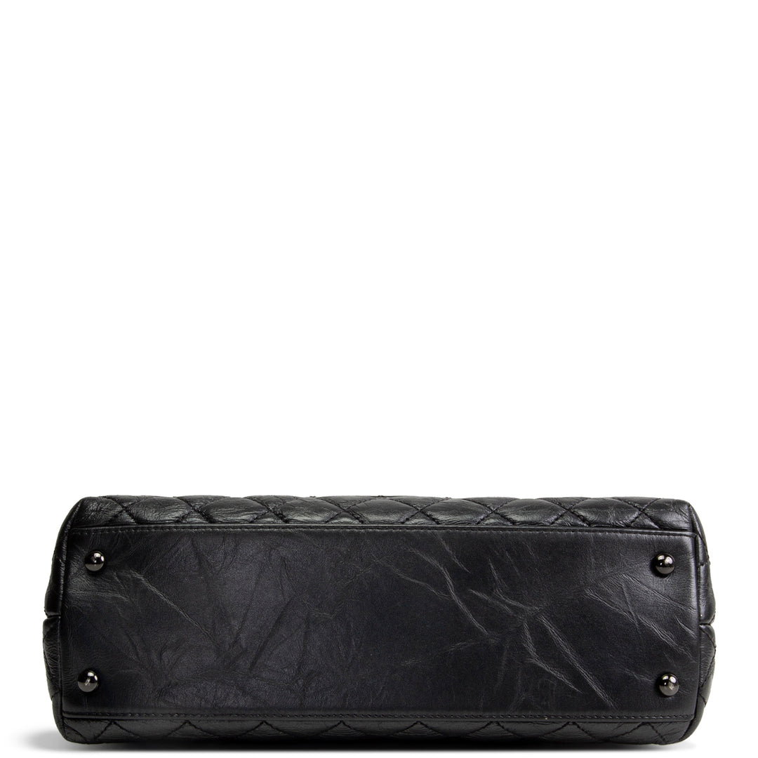 CHANEL Aged Calfskin Quilted Small Coco Handle