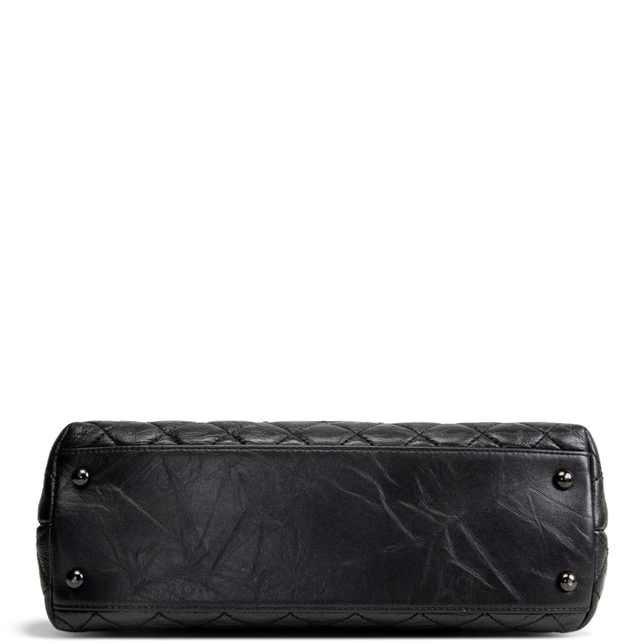 CHANEL Aged Calfskin Quilted Small Coco Handle