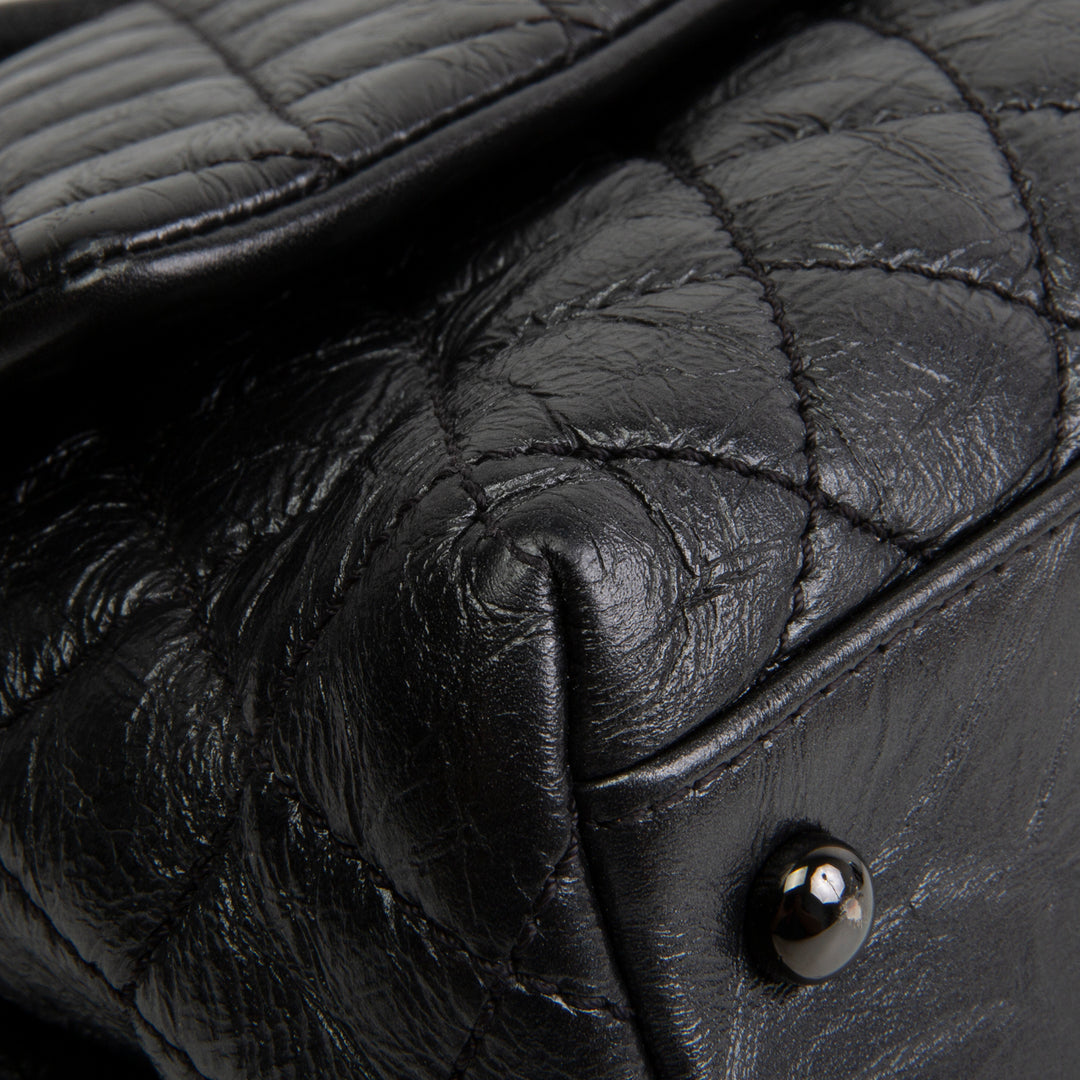 CHANEL Aged Calfskin Quilted Small Coco Handle